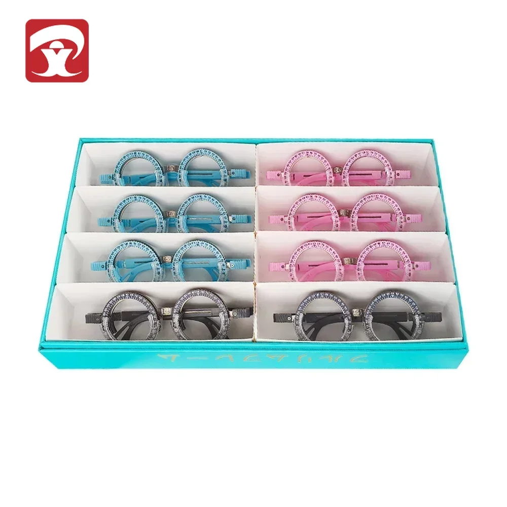 

8Pcs PD 54-68mm Optometry Instrument Optometry Eye Training Optician Pure Titanium Trial Frame Ophthalmic Test TF-F