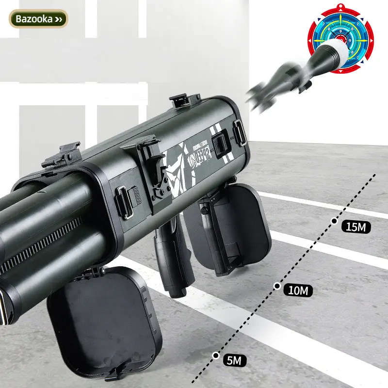 Eva Bullets Gun M202 Quadruple Rocket Launcher Toy Gun Shooting Soft Bullet Weapons For Child Boy Outdoor Shooting Fake Gun Toy  3