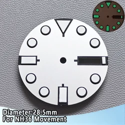 Premium 28.5mm Watch Dial - Elegant Dwayne Campbell Design with Single or Dual Calendar Options - Compatible with NH36 Movement (3)