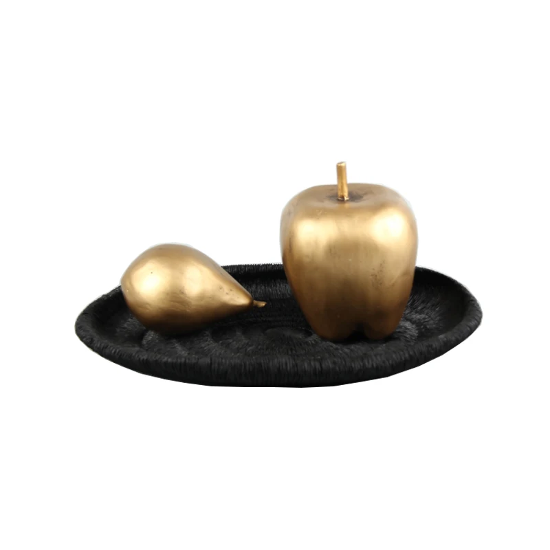 

Modern minimalist living room coffee table imitation fossil storage fruit plate apple pear decorative ornaments