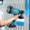 1000ML Electric Spray Gun High Power Cordless Paint Sprayer HVLP Auto Furniture Steel Coating Airbrush For Makita 18V Battery 5