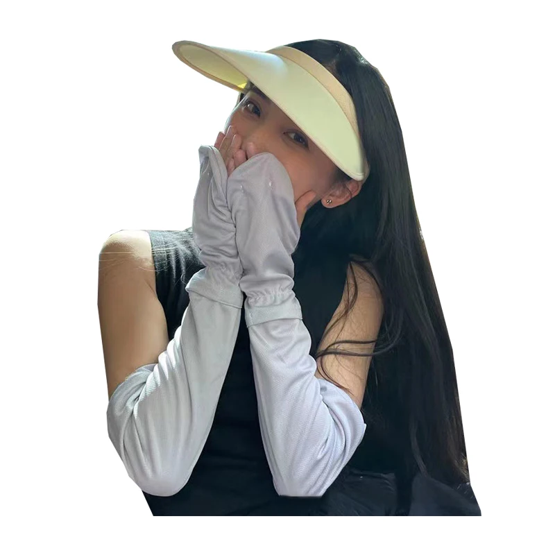 Ice Gloves Arm Guard UV Ice Sleeve Sun Protection Arm Sleeves Driving Sleeves Breathable Loose Summer Outdoor Women Large Size