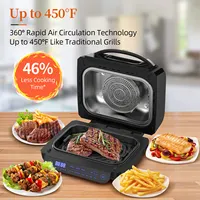 Grill Friteuse à air chaud 8 en 1 Friteuse à air chaud Capacité 6L Friteuse à air Grill électrique avec commande tactile, Max 230 ° Minuterie C 120 minutes 1700W 5