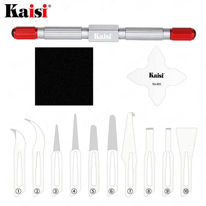 

Kaisi 310 Double-Headed Crowbar Set High Toughness Manual Polishing Blade For Phone Face ID Motherboard IC Chip Repair Tool Kit