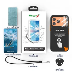 Touch - Enabled IP68 Waterproof Phone Case - iPhone 15 (Black)