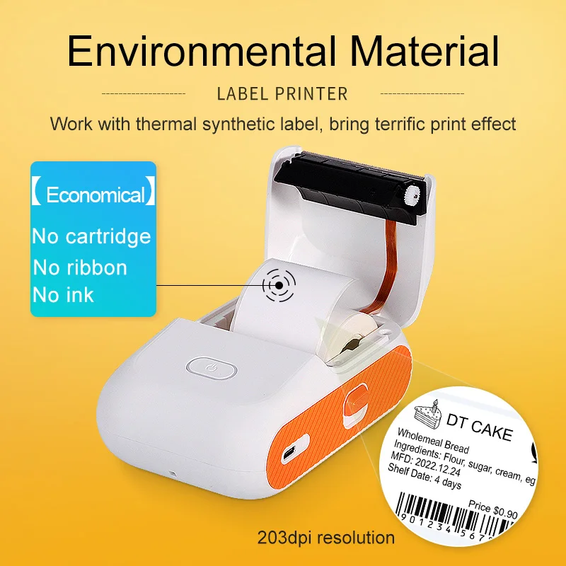 Detonador Dp26 Etiqueta Térmica Impressora Portátil Bluetooth Fabricante de Etiquetas - Imagem 4