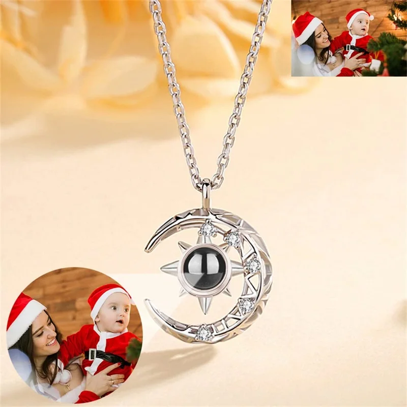 Collana Personalizzata Con Foto A Proiezione - Ciondolo A Cuore Con Incisione "Ti Amo" In 100 Lingue - Regalo Unico Per Mamma, Moglie, Fidanzata - 4