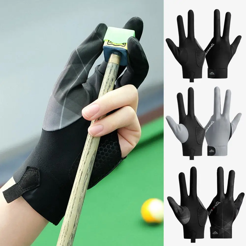 Billiard gloves billiard training accessory Professional three finger left hand snooker billiard glove slip resistant elasticity training accessory