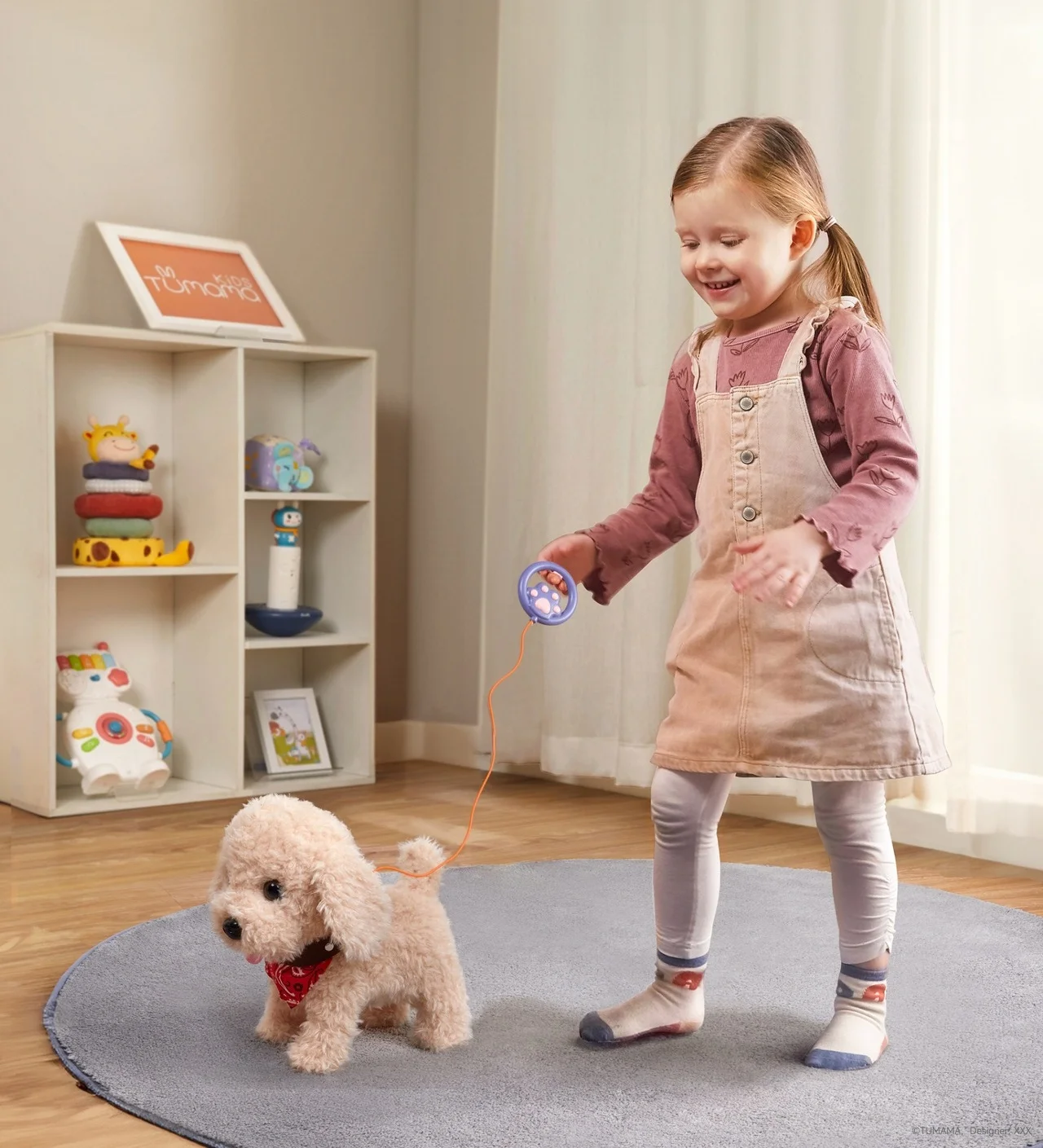 Electronic Plush Puppy Dog Toy  Fun Interactive Toys Walks Barks Shake Tail Dress Up Realistic Stuffed Animal Dog Gift for Girls 2