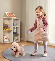 Electronic Plush Puppy Dog Toy  Fun Interactive Toys Walks Barks Shake Tail Dress Up Realistic Stuffed Animal Dog Gift for Girls 2