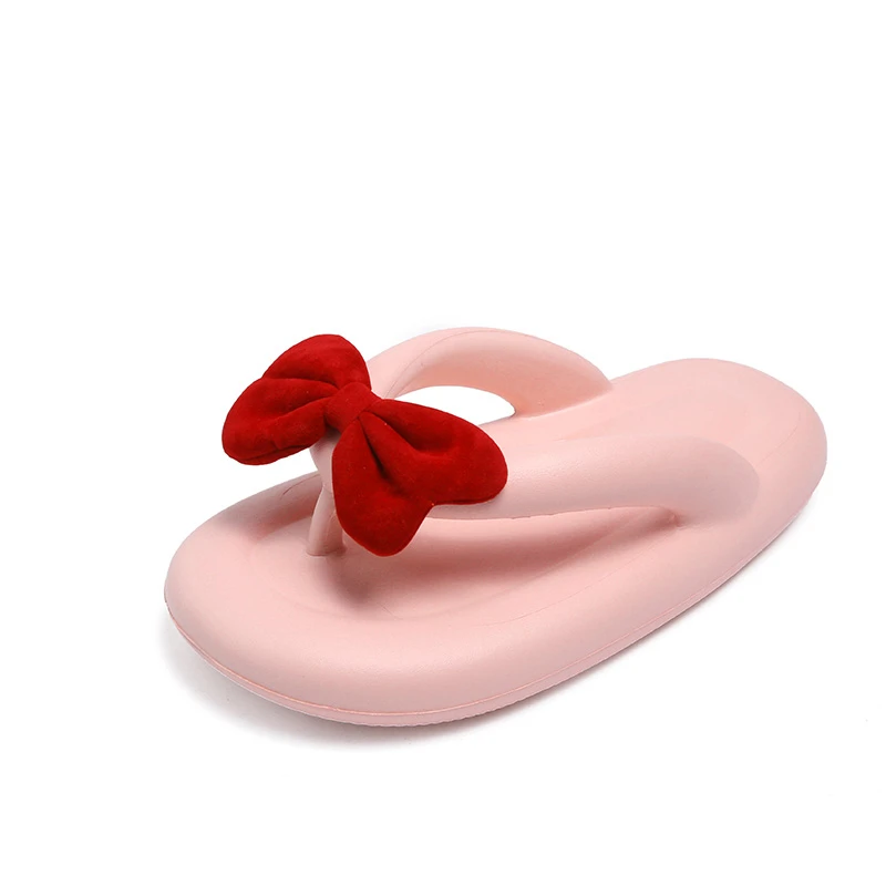 

Женские тапочки, летняя обувь, Симпатичные шлепанцы с бантом-бабочкой, удобные женские сандалии, милая мягкая искусственная обувь, размер 41