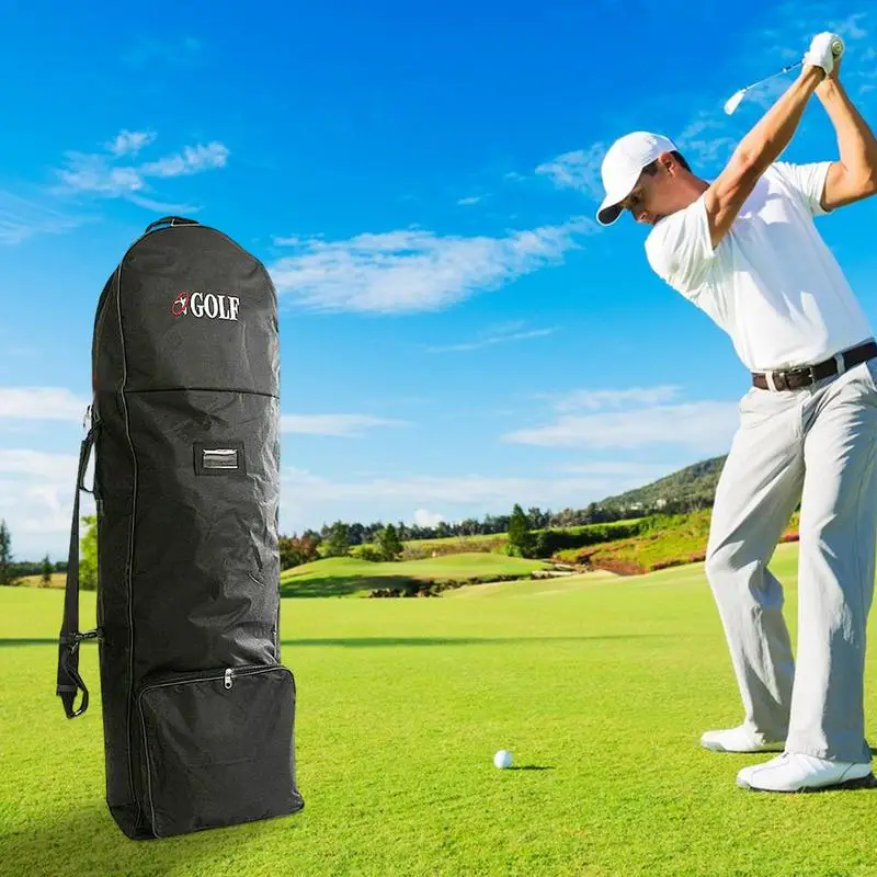 

Golf Travel Bags With Wheels Large Capacity Aviation Bag Practical Durable 600D Golf Club Bags Storage Pouch Universal Size
