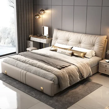 bedside table bed king size Singlebed Nordic 180x200cm bed racks and frame beds on clearance bedroom sets full set furniture