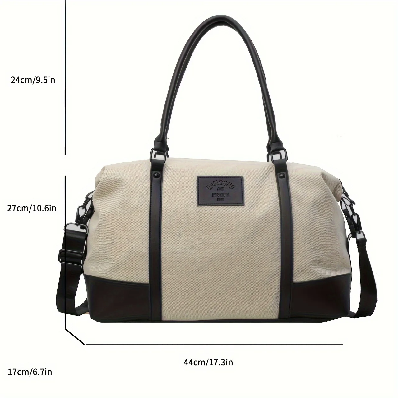 Large Capacity Vintage Travel Tote Bag Lightweight Color Matching Outdoor Crossbody Bag For Women