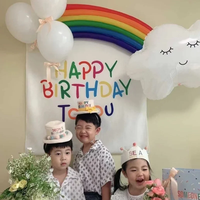 Bespoke Children's Hair Band Ins Birthday Hat Festival Celebration One-year-old Decoration Pointed Hat Children's Headwear 2