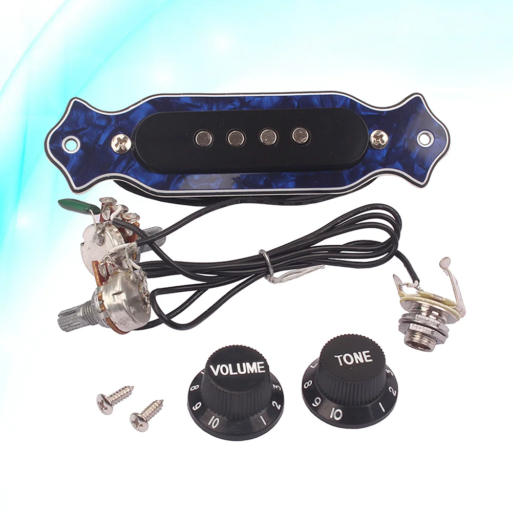 

Sound Hole Prewired Active Pickup with Tone Volume Controller Knobs For Box 4-String Guitar Humbucker Pickup