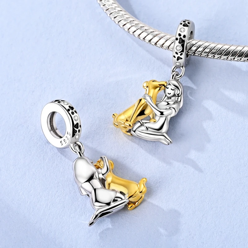 Poodle Heart Charm Bead 3