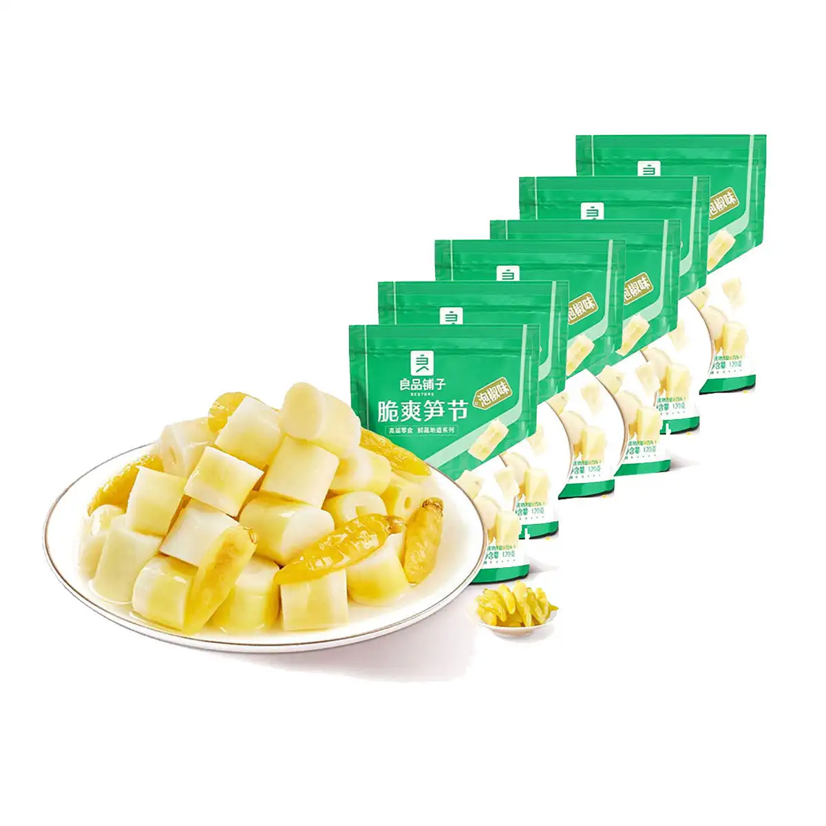 

Хрустящие бамбуковые снеки Bestore, пряные, 120 г x 6 упаковок