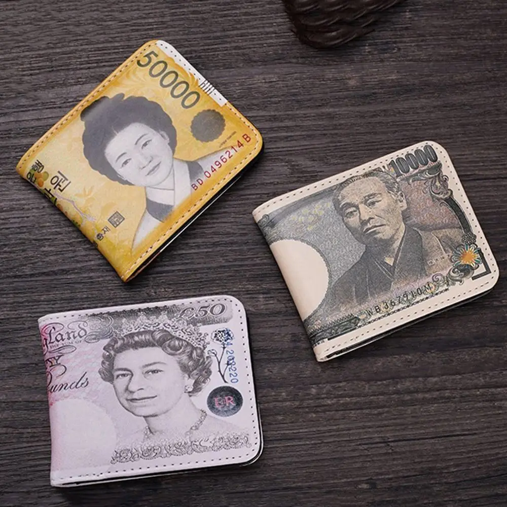 

Из искусственной кожи кошельки для иностранной валюты, портативный Классический Тонкий мужской кожаный кошелек, ультратонкие прочные кошельки двойного сложения для путешествий