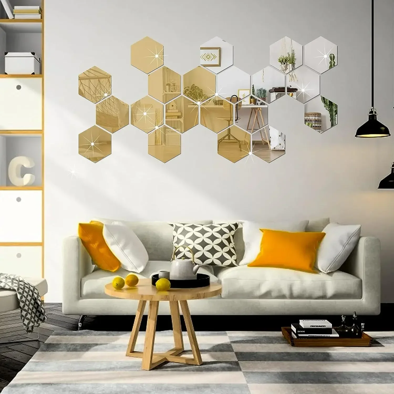 1pcs Stickers Wall Message Drawing Office Hexagon Decoration Photo