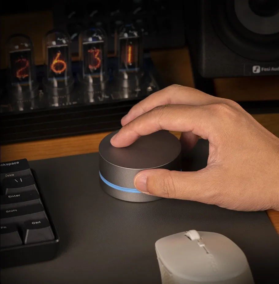 FosiAudio VOL20 Bluetooth Speaker Ainc Alloy Volume Controller knob Halo RGB Desktop Wireless Music Player 6