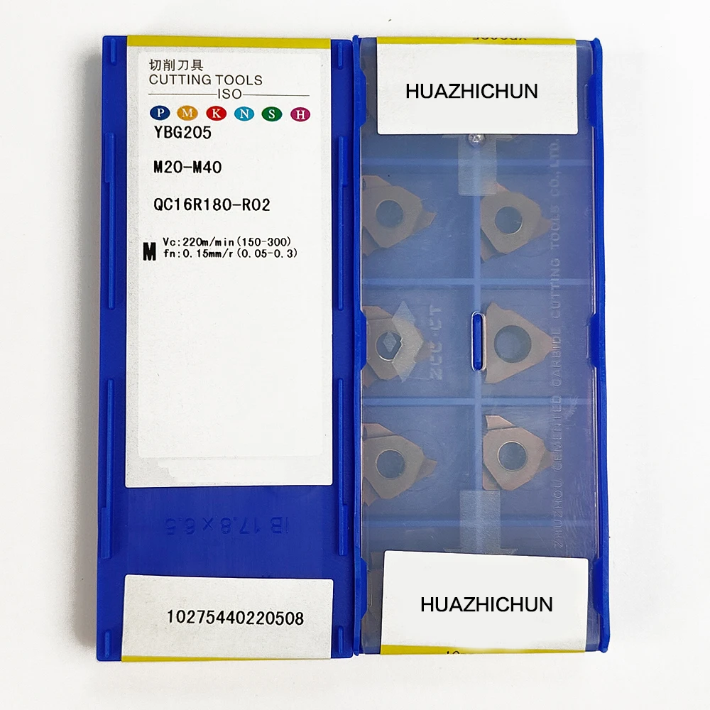 

HUAZHICHUN QC16R180-R02 YBG205, карбидные вставки, фрезерные инструменты