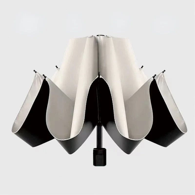 Compact Reverse Umbrella for Rain and UV Protection Inverted Folding Umbrellas with Reflective Safe Stripe Portable Umbrella folding umbrella,reverse folding umbrella