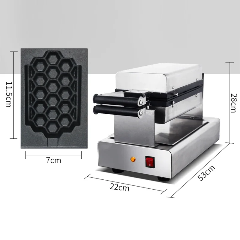 1400W Electricity Kitchen Home Small Waffle Mold Honeycomb Shaped Non-stick Waffle Mould Bakeware 5
