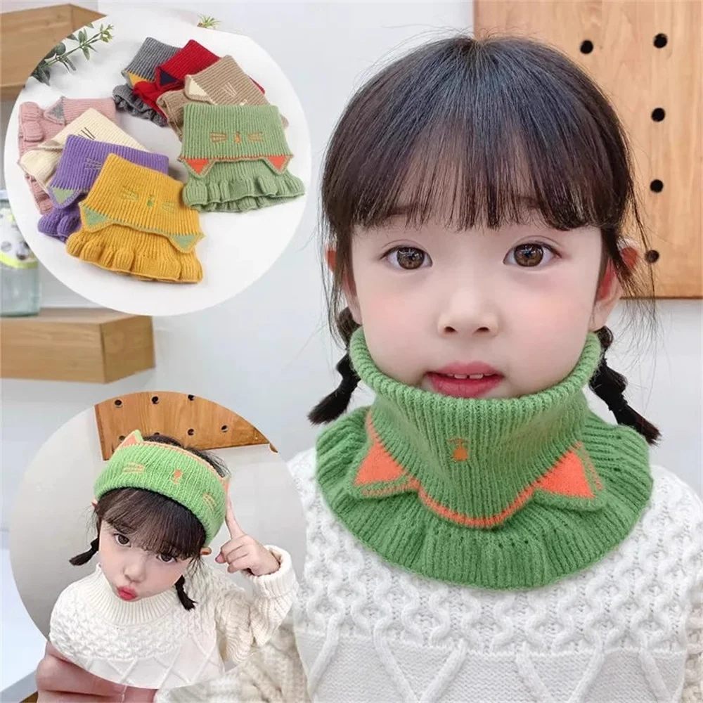 Winter Warm Plush Baby Scarf Cute Caroon Bears Boy Girl Scarves Newborn Toddler Faux Fur Children Cross Neckerchief