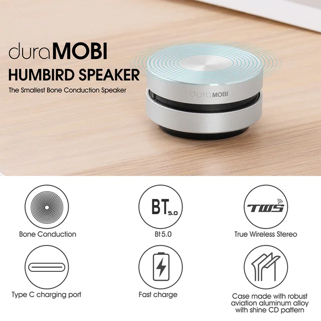 duraMOBI Bone Conduction Stereo Wireless Speaker Portable and Compact Mini Sound Box with Magnetic Adsorption Function - AliExpress
