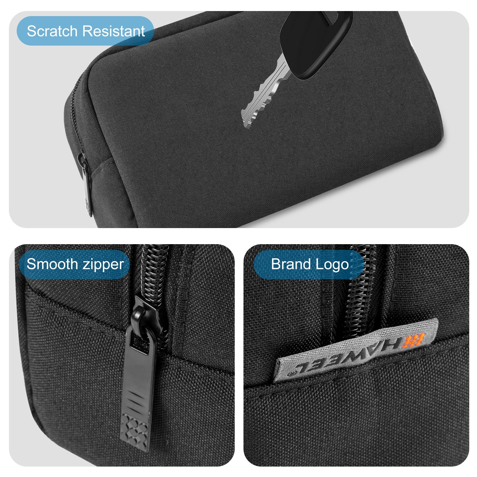 HAWEEL Electronics Organizer Storage Bag for Charger, Power Bank, Cables, Mouse, Earphones