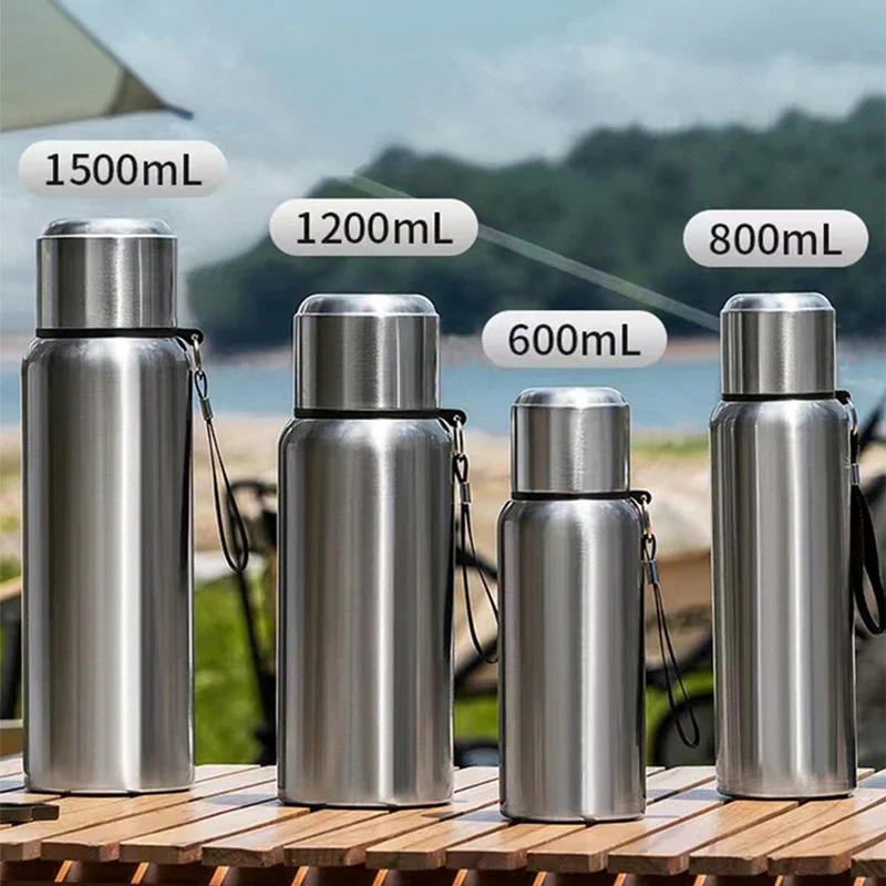316 Stainless Steel Thermos Bottle LED Temperature Display 600-1500ml For Outdoor Camping