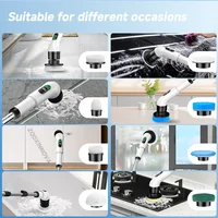 Brosse de nettoyage électrique sans fil multifonctionnelle pour la maison, gadgets de cuisine, brosses à cheveux, balai de salle de bain, serpillères de toilette, brosse rotative 5