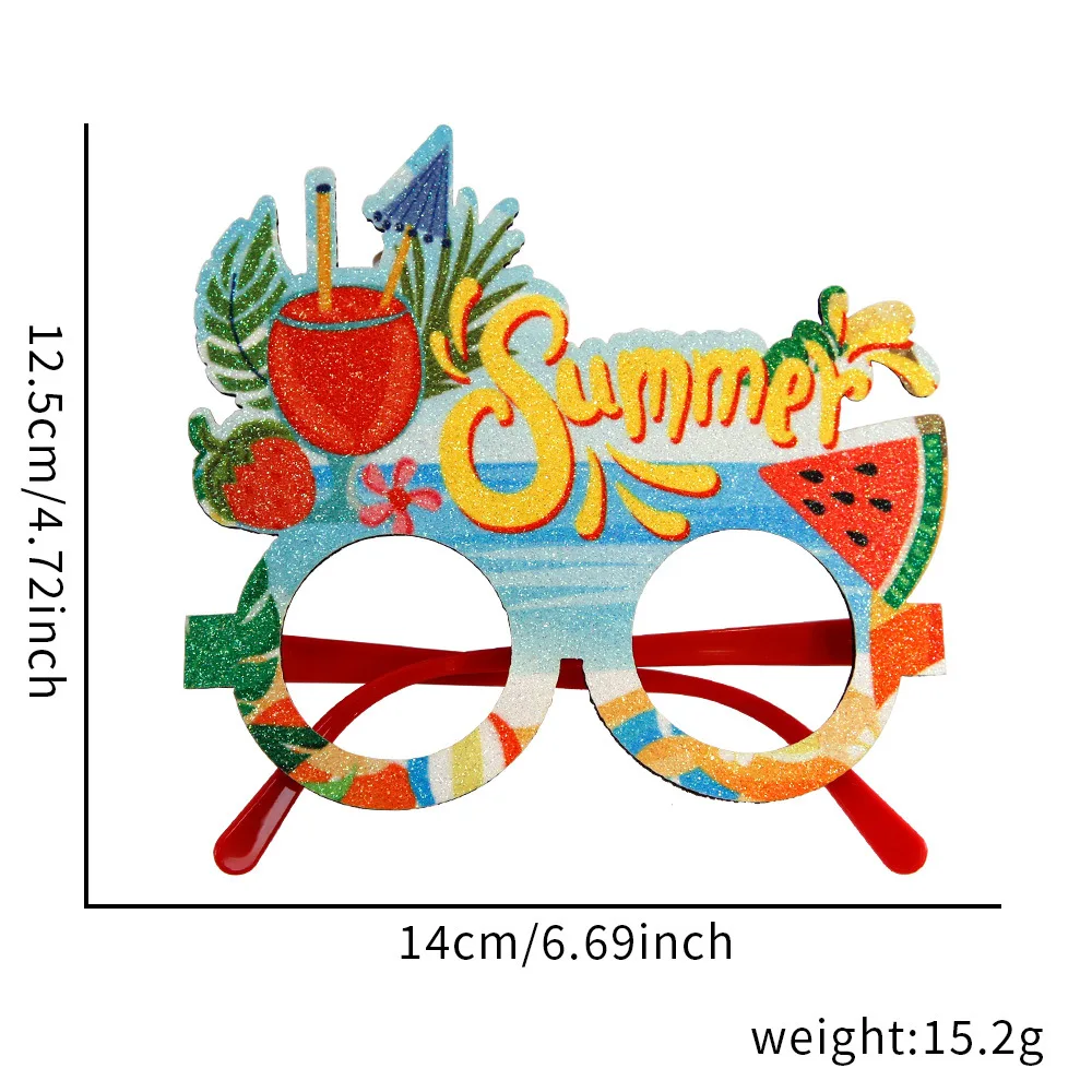 New Summer Hawaiian Sunglasses Frames Tropical Party Decor Flamingo Palm Tree Photo Booth Props Funny Festival Accessories