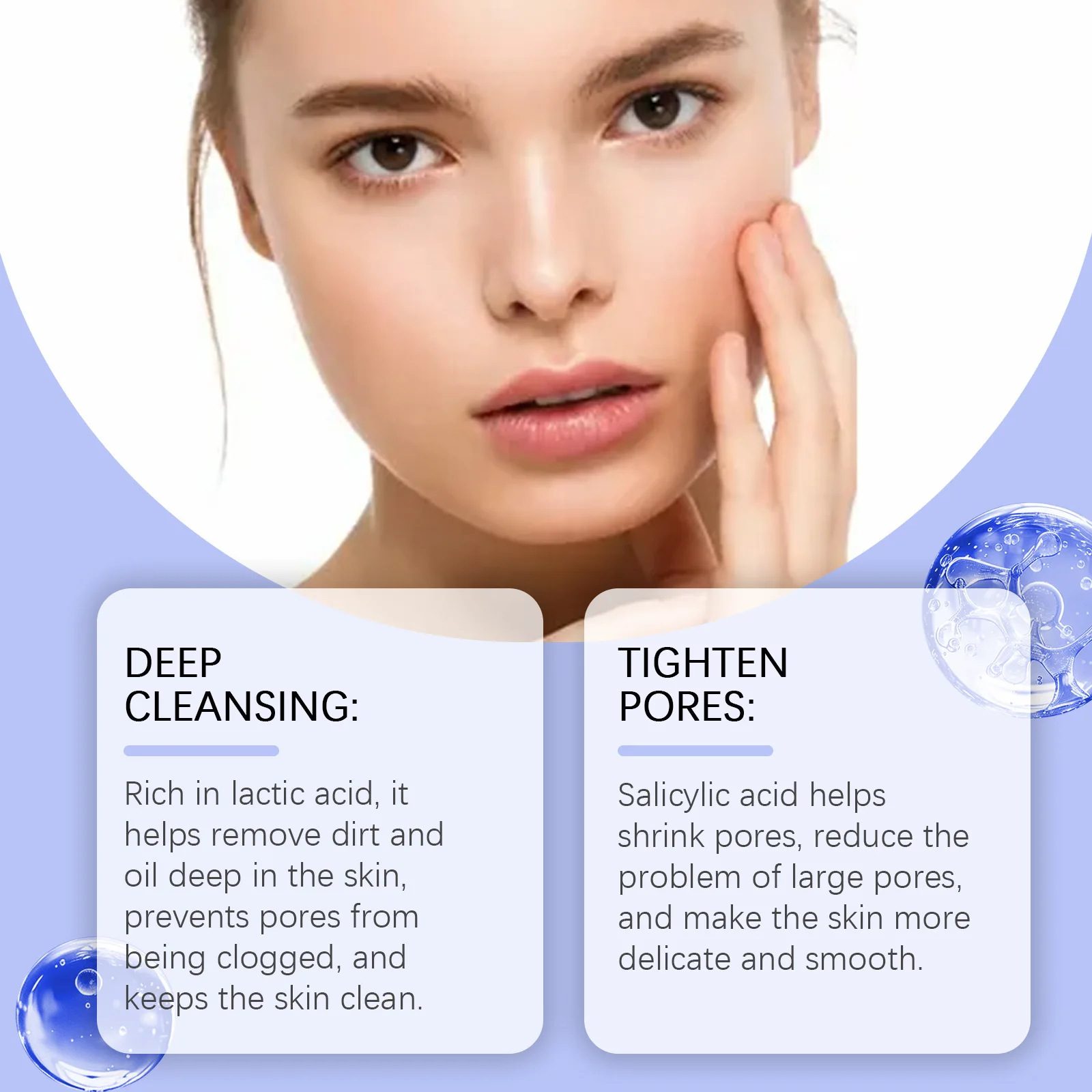 EELHOE Lactobionic Acid Moisturizing Face Lift Serum Remove Pores Exfoliator Lactic Acid Lighten Skin Firming Rejuvenating Serum 5