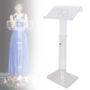 Acrylic Podium Stand, Conference Pulpit 31.50-51.18inch Adjustable Height Transparent Podium 3