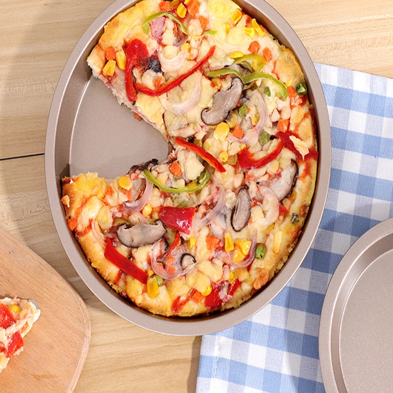 10 inch pizza plate circular carbon steel non stick baking