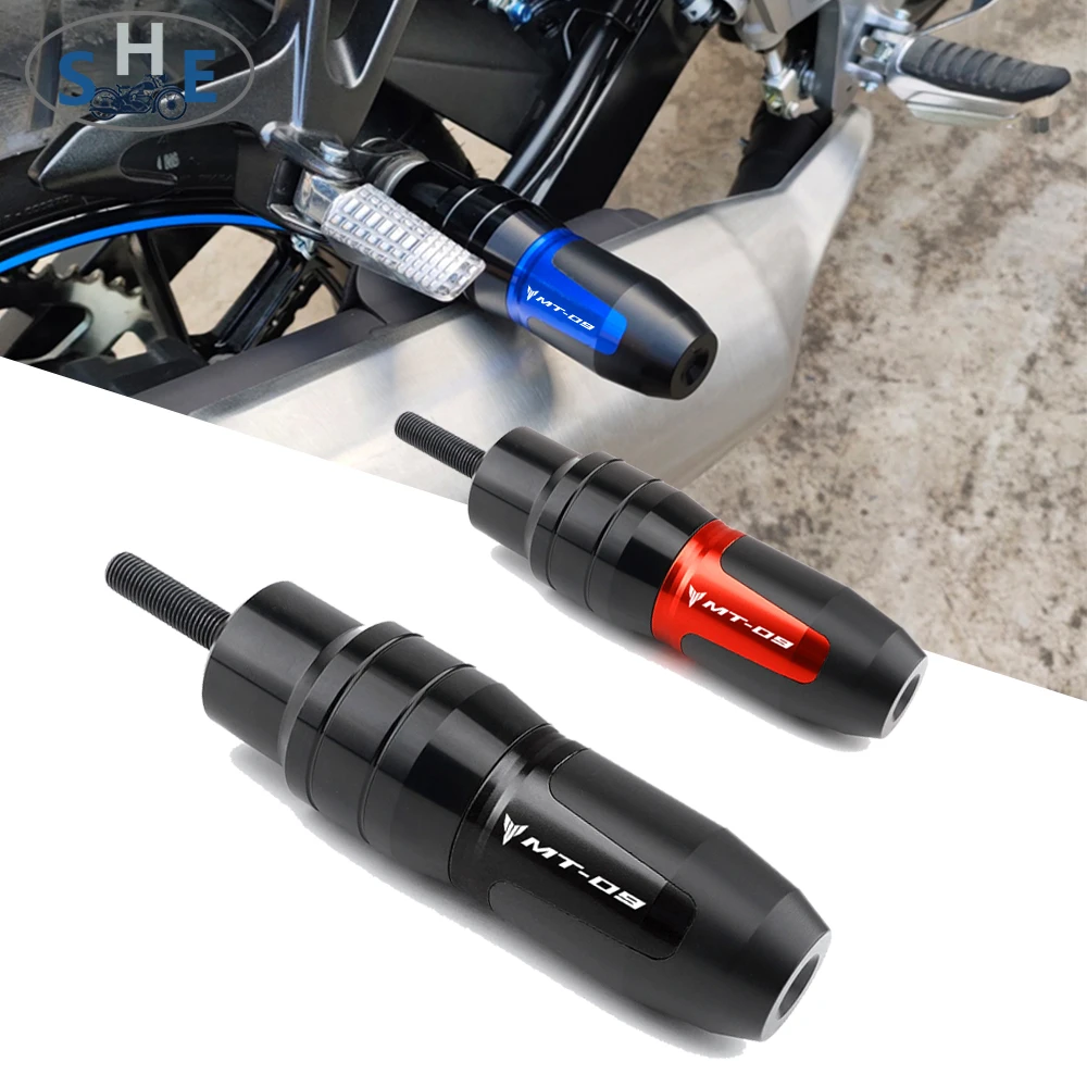 

With Logo "MT09" For YAMAHA MT09 MT 09 Hot Deals Motorcycle CNC Accessories Falling Protection Exhaust Crash Pad Slider