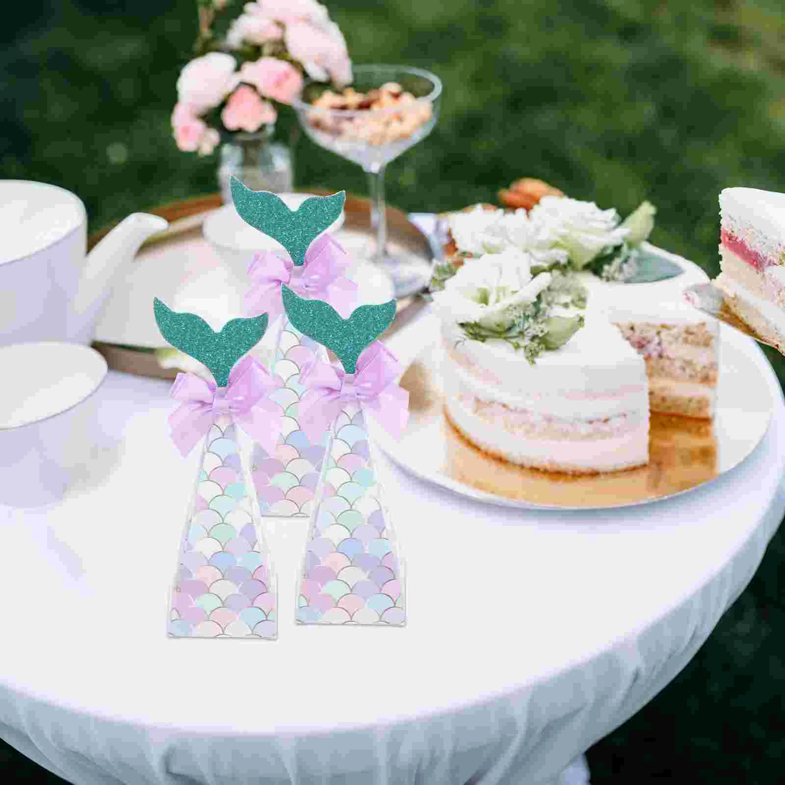 

Wedding Candy Boxes Paper Mermaid Cookie Boxes Party Gift Packaging Cases Party Candy Box Gift European Wedding Candy Box