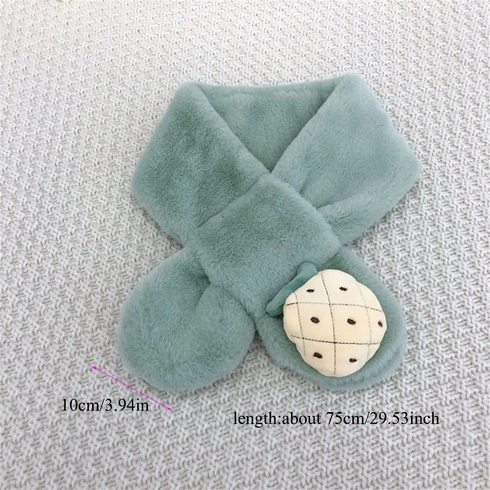 Baby Girls Cute Gift Autumn And Winter Fruit Rabbit Children Soft Scarves Winter Scarf Plush Keep Warm