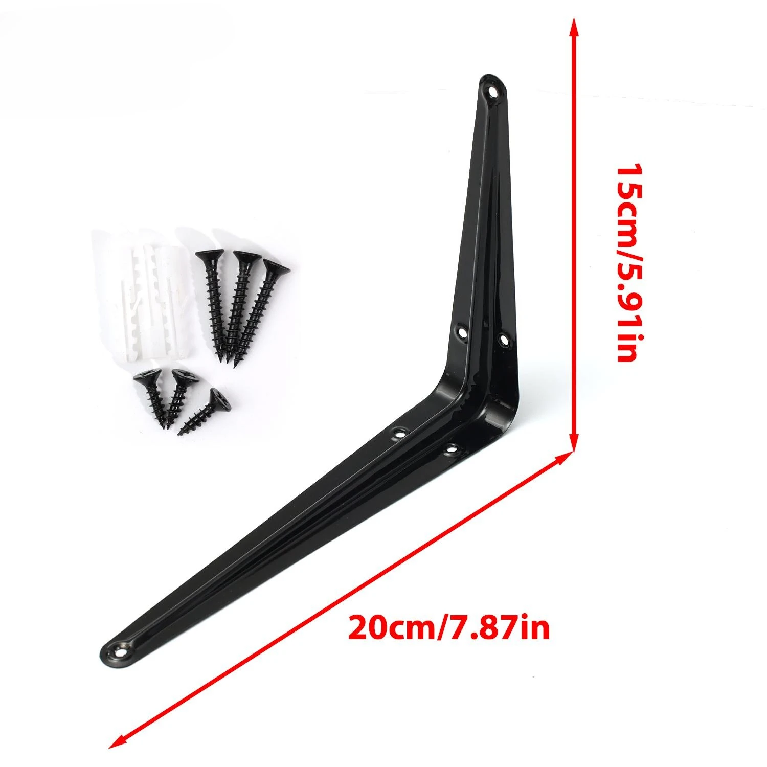Durable Metal Floating Shelf Brackets - Decorative Wall Corner Braces with Screws