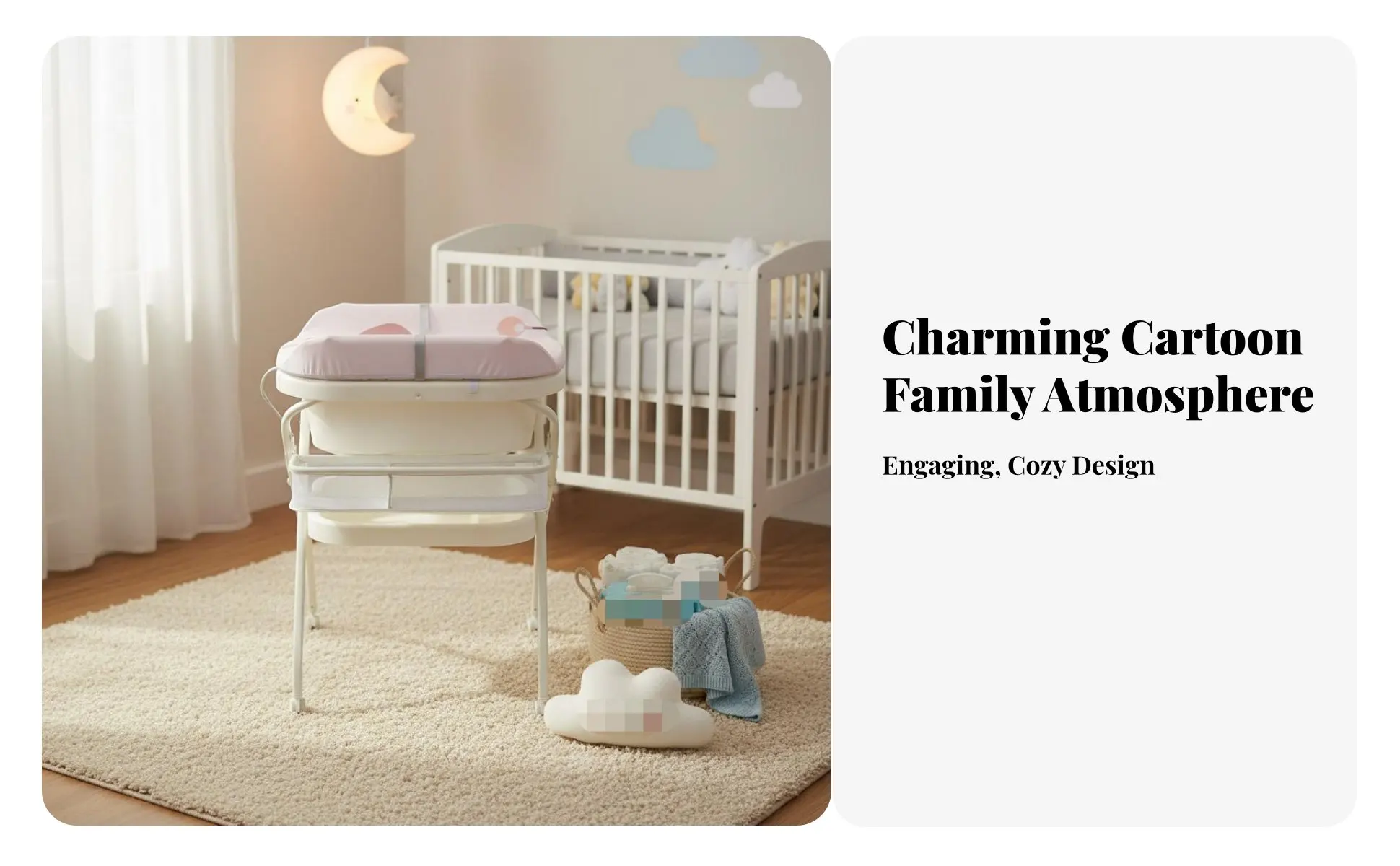 Changing Table with Bathtub Multi-Functional Foldable Baby Changing Table Folding Diaper Station Space-Saving for Home, Bathroom