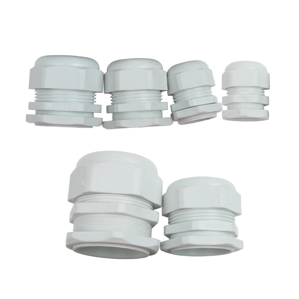 Cable Gland Plastic Connector IP68 PG25 PG29 PG36 PG42 PG48 PG63 M25 For 16-21mm