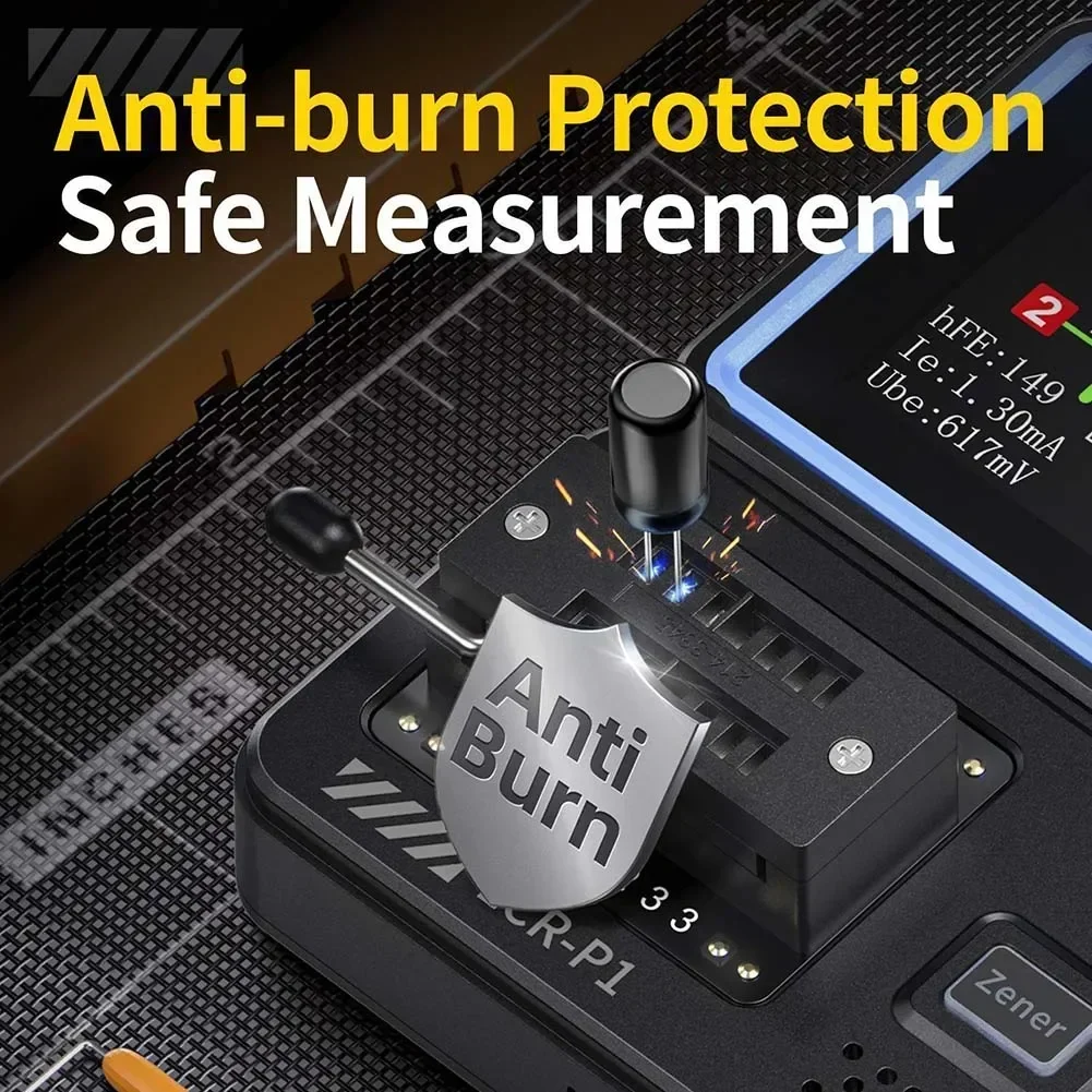 LCR-P1 Transistor Tester Diode Triode Capacitance Resistance Meter LCR ESR Meter Test Measurement Inspection Industrial