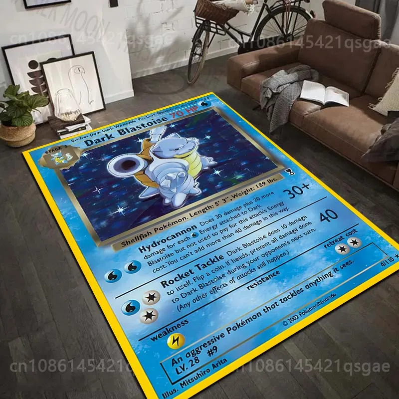 Janpan Pok&eacute;mon Cards Charizard Squirtle Bulbasaur Pirnt Carpet Room Decor Children Crawling Mat Living Room Area Rug Floor Mat