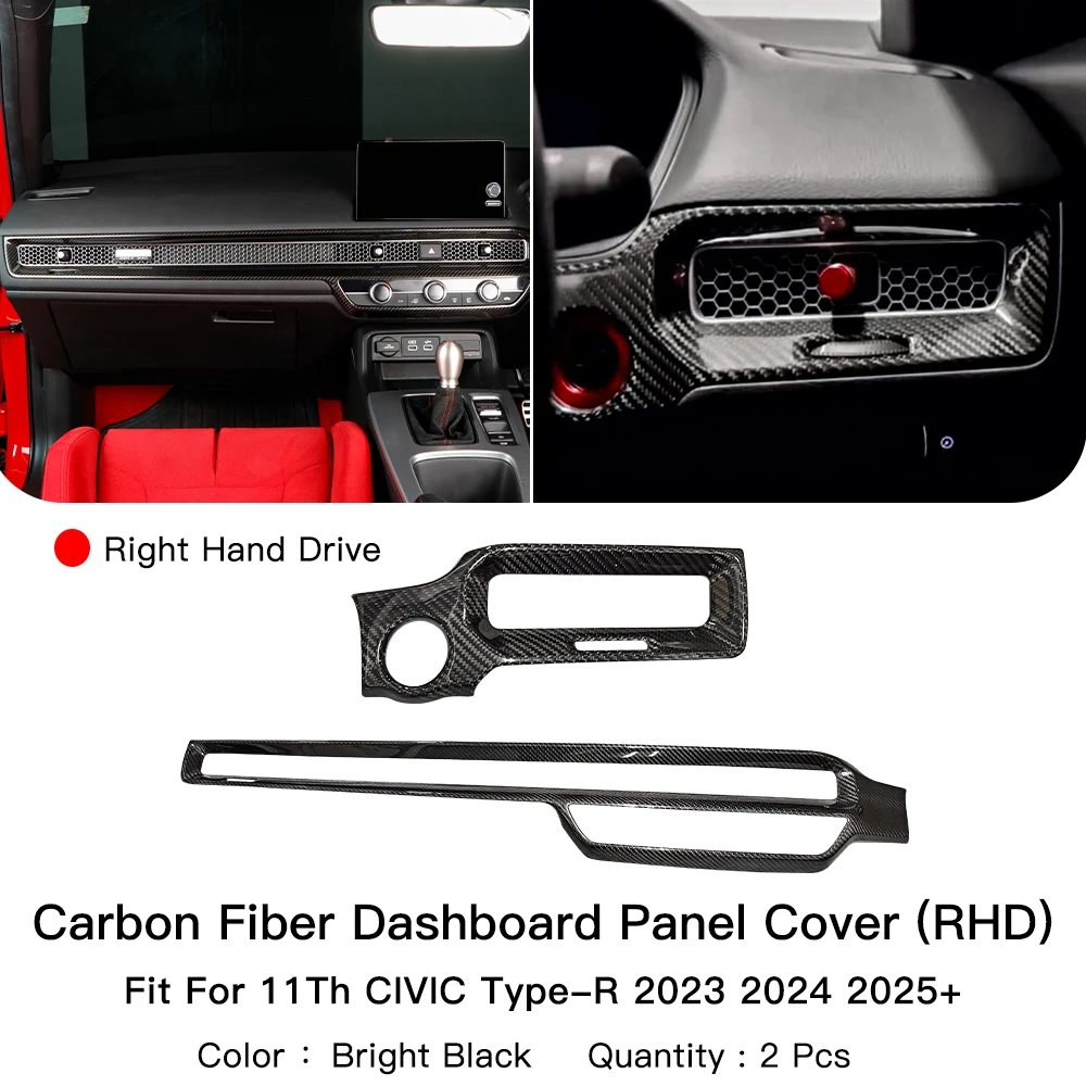 ホンダ　シビックタイプR カーボンインテリアパネル及び、ダクトカバー axisparts_civic-fl-front-panel