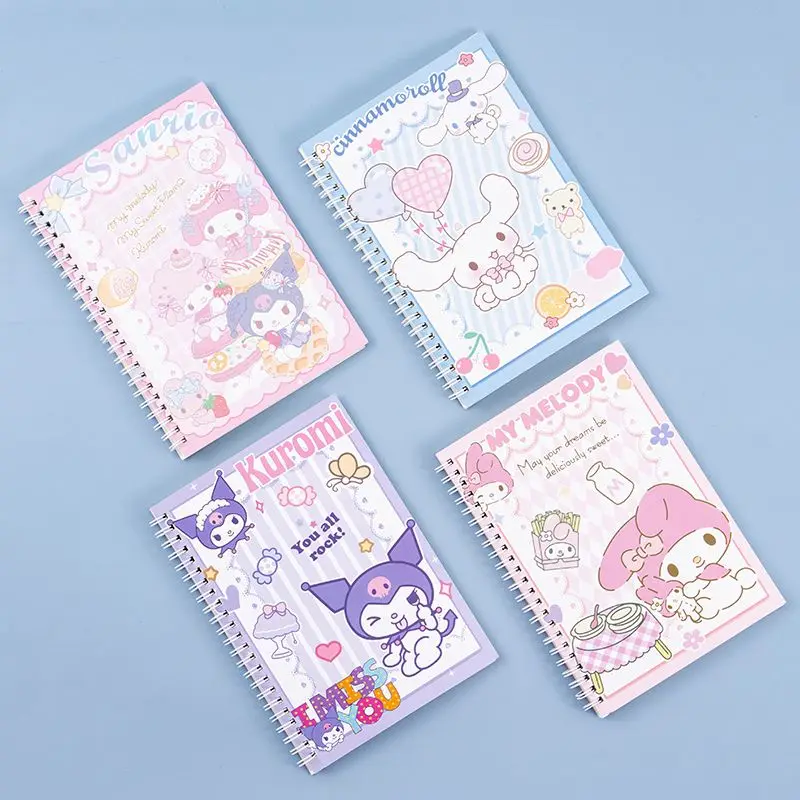 

Kawaii Sanrio Kuromi Notebook My Melody Cartoon Anime Girl Student Cartoon A5 Coil Book Diary Stationery School Supplies Gift