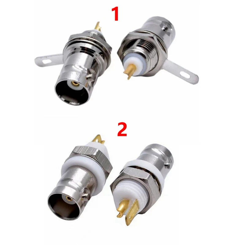 2-10Pcs Q9 BNC Männlich Weiblich Buchse Montieren Schweißen Isolierung Solder Stecker Chassis Panel Mount Antenne Coax schnelle Lieferung Messing