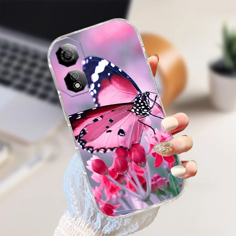 Shockproof Clear Silicone TPU Phone Case with Cute Animal Design