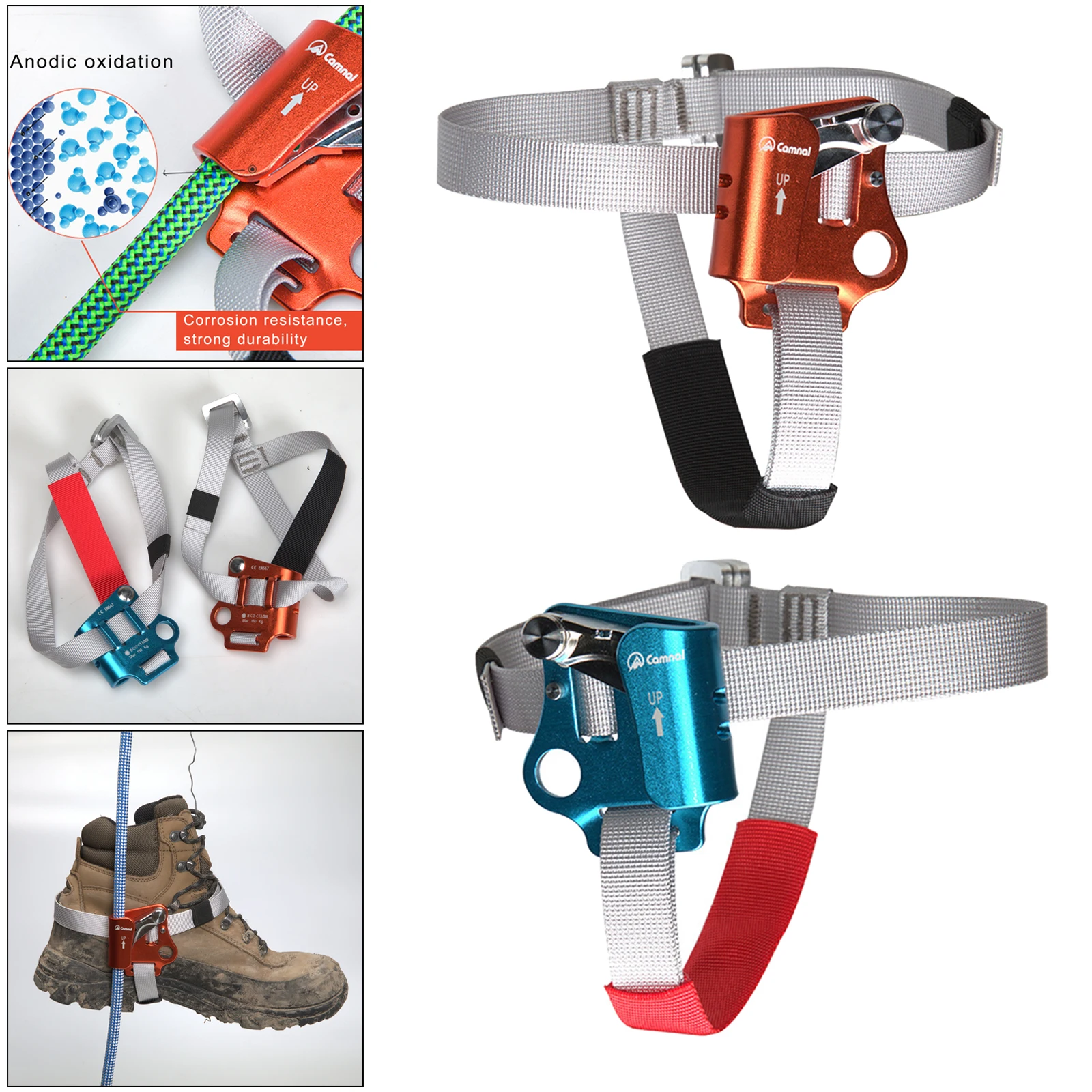 Ascender Piede Da Arrampicata In Acciaio Inox Con Scanalatura Antifango – Attrezzatura Outdoor Per Corda